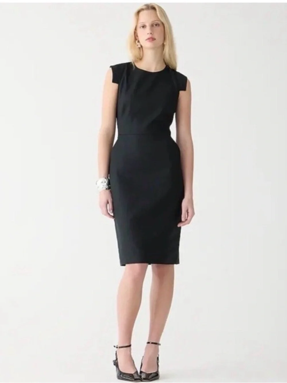 J.Crew Black Resume Sheath Stretch Ponte Dress 8
